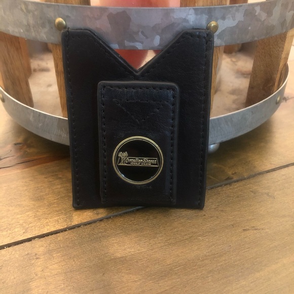 Black Leather Money Clip - Picture 4 of 9